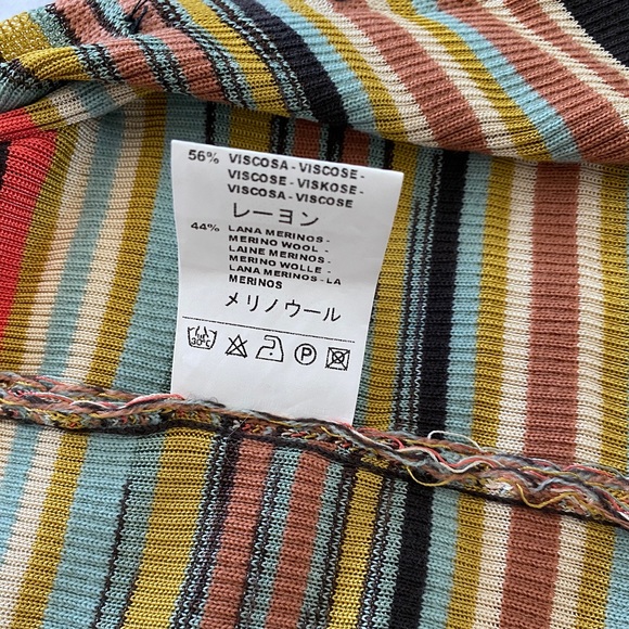 M Missoni multicolored classic ribbed V-neck sweater/cardigan - Picture 8 of 9